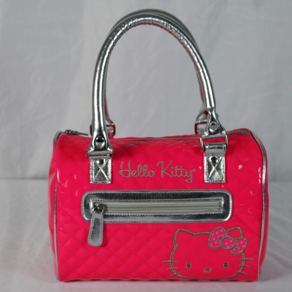 Loungefly Sanrio Barrel Bag – OG Heart Logo – 2013 – Patent PVC – NWOT – Rare